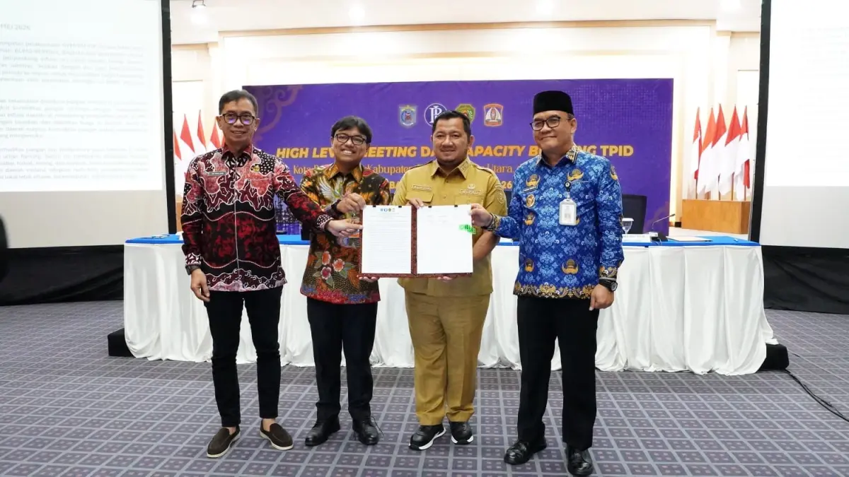Asisten Perekonomian dan Pembangunan Setkab Paser, Adi Maulana, menghadiri High Level Meeting (HLM) dan Capacity Building Tim Pengendalian Inflasi Daerah (TPID) bersama Bank Indonesia di Balikpapan, Senin (18/5/2026).