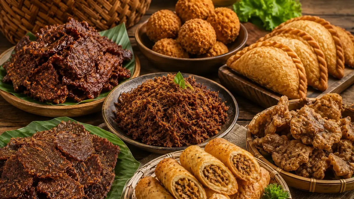 Ilustrasi camilan dari daging sapi.