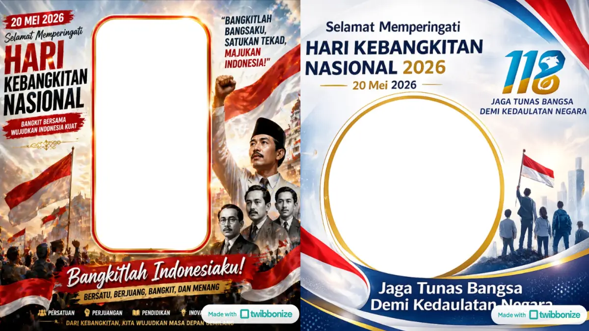 Twibbon Hari Kebangkitan Nasional 2026. (Twibbonize.com)