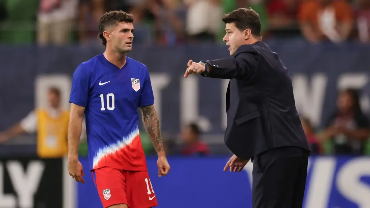 Bintang tim nasional Amerika Serikat, Christian Pulisic, menjadi salah satu wajah promosi sepak bola menjelang FIFA World Cup 2026 yang digelar di Amerika Serikat, Kanada, dan Meksiko. (GETTY IMAGES)