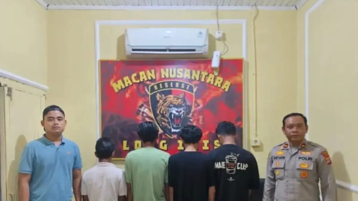 Kapolsek Long Ikis Iptu Slamet Hafidin saat merilis pengungkapan kasus sindikat pencurian spesialis rumah dan sarang walet di Kecamatan Long Ikis.