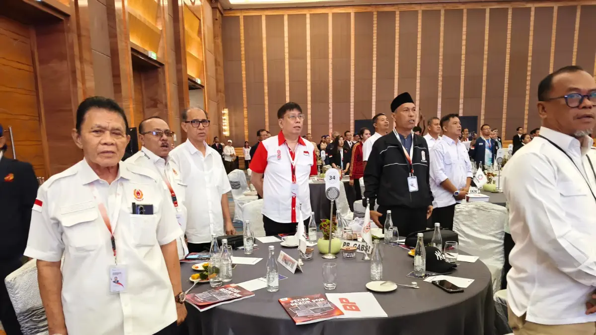 Ketua Harian Husinsyah memimpin delegasi KONI Kaltim dalam menghadiri Rakernas dan Musornaslub KONI Pusat 2026 di Jakarta sebagai bentuk dukungan terhadap penguatan prestasi olahraga nasional.