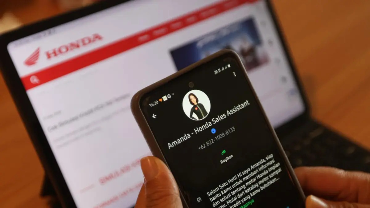 PELAYANAN: Astra Motor Kaltim 1 menghadirkan AMANDA, layanan asisten virtual berbasis WhatsApp untuk mempermudah konsumen setia Honda. ANGGI PRADITHA/KP