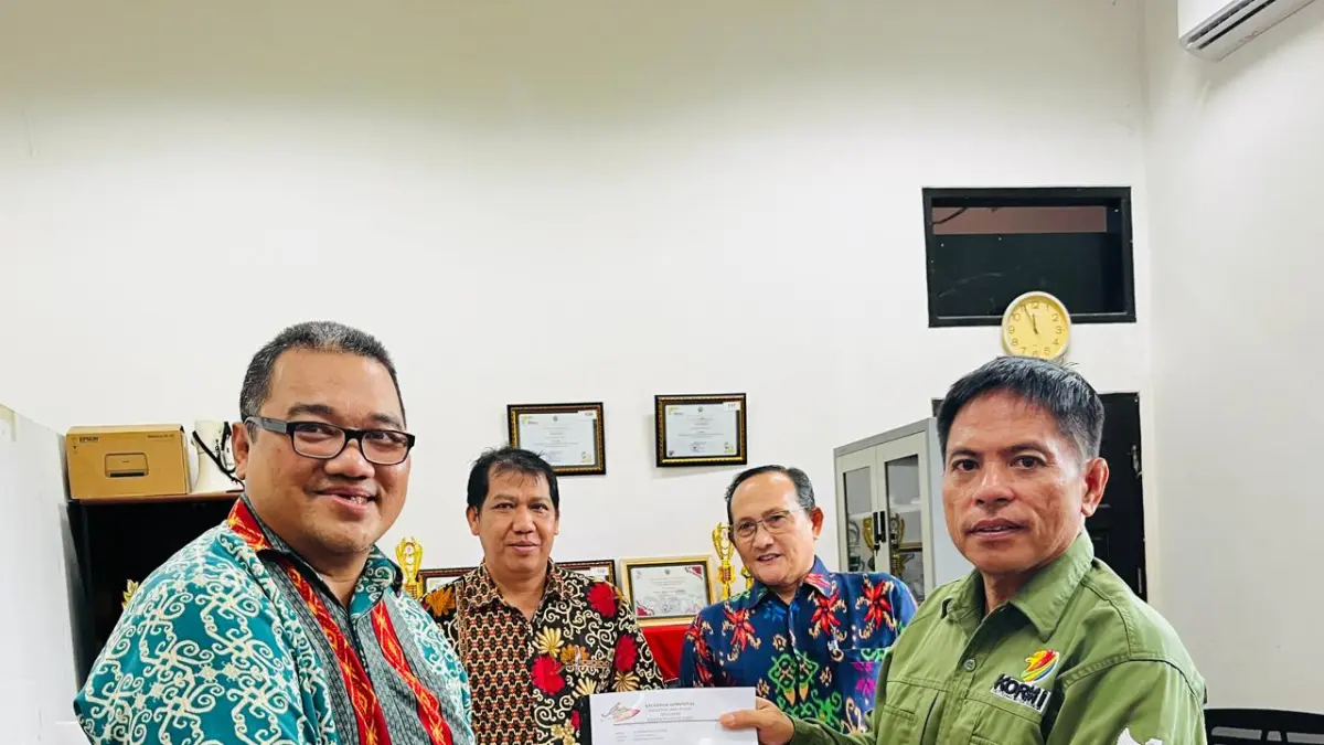 Pertemuan pengurus Kormi Kubar dengan Dispora Kubar untuk sinergikan program. (K.Sunardi/KP)
