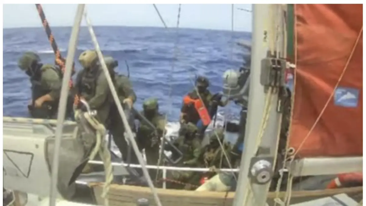 Sebanyak 430 relawan internasional dalam misi Global Sumud Flotilla dilaporkan telah diamankan aparat Israel dan dibawa ke Pelabuhan Ashdod, Israel selatan, pada Rabu (20/5). (Foto: Dokumentasi Global Sumud Flotilla)