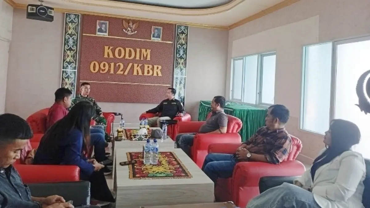 AUDIENSI: Audiensi Karang Taruna Kutai Barat dengan Kodim 0912/Kubar.