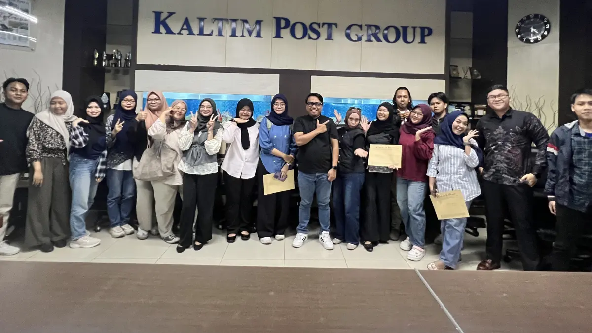 Para peserta Kaltim Post Journalism Bootcamp 2026 yang digelar di Gedung Biru Kaltim Post, Balikpapan.