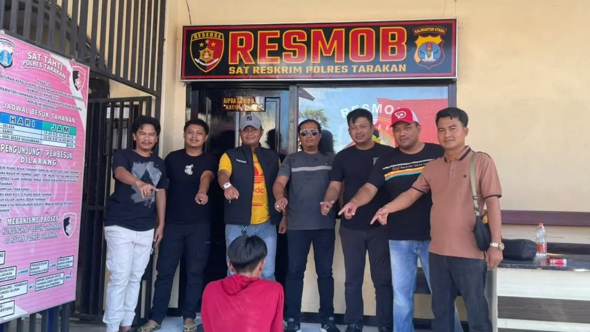 TAK BERKUTIK: Tersangka curanmor berinisial MI diamankan polisi di Tarakan, Kalimantan Utara, Kamis (21/5), usai melarikan diri setelah mencuri sepeda motor di Sangkulirang, Kutai Timur. IST/KP