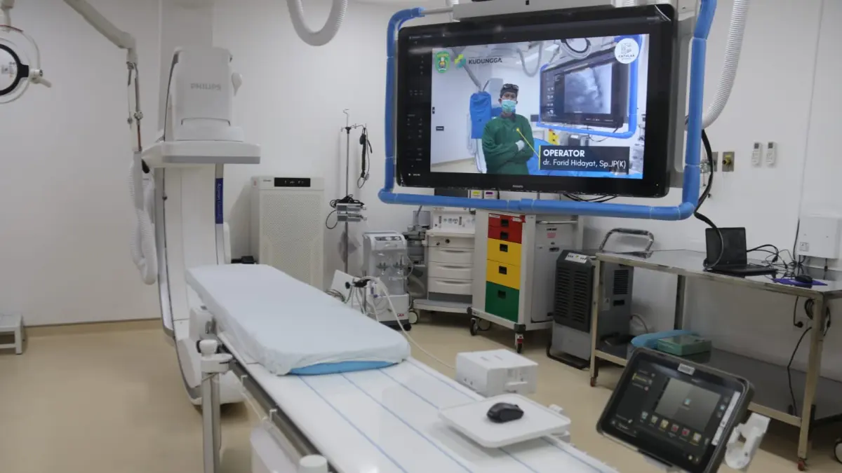 Fasilitas laboratorium kateterisasi (cath lab) dengan teknologi Philips Azurion 7 C20 yang mulai resmi dioperasikan di RSUD Kudungga, Sangatta, Kutai Timur sejak Sabtu (23/5). (JUFRIADI/KP)