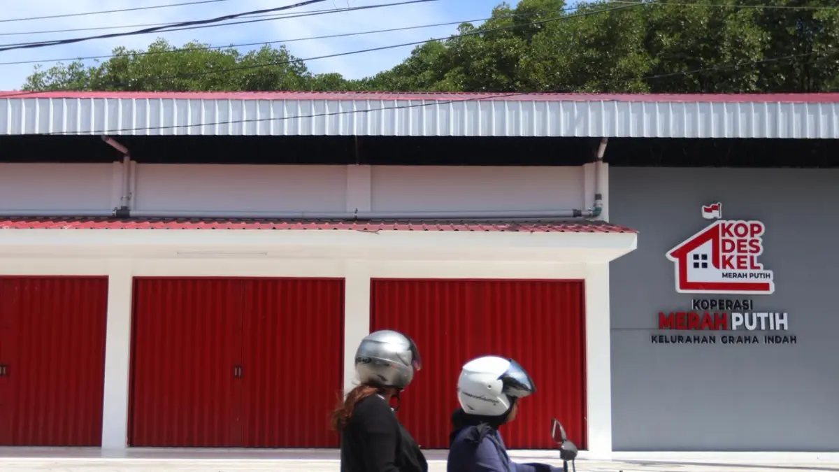 Gerai Koperasi Kelurahan Merah Putih di Graha Indah Balikpapan yang sudah rampung pembangunannya. (ANGGI PRADITHA/KP)