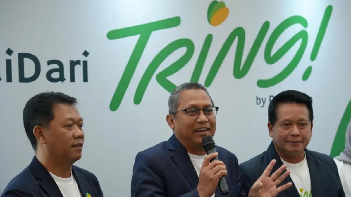 IMPRESIF: Direktur Utama PT Pegadaian Damar Latri Setiawan membeberkan capaian positif perusahaannya di awal tahun ini.