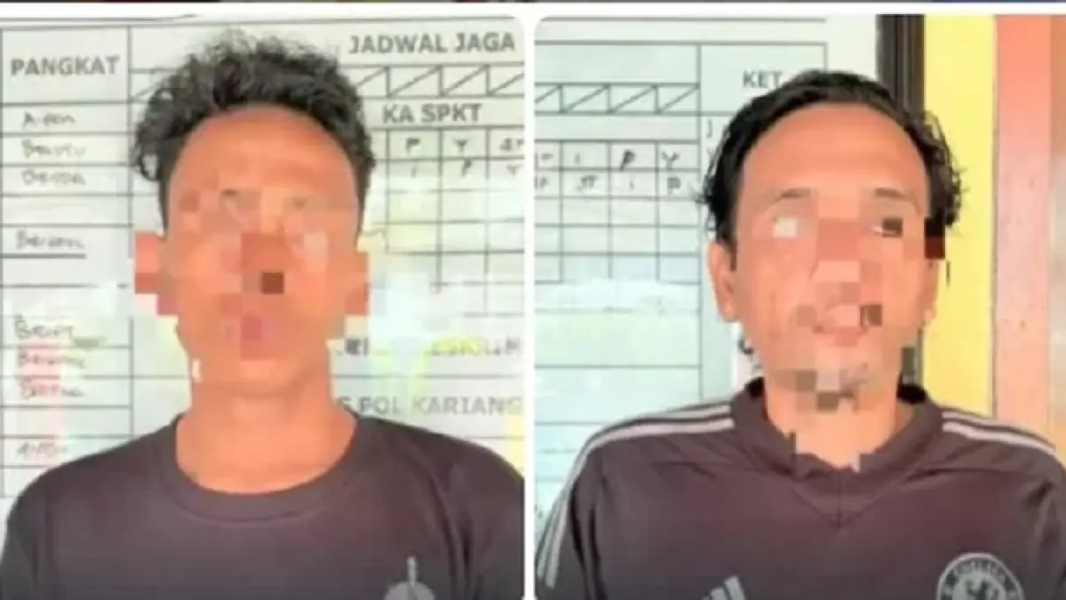 PENCURIAN: Dua pemuda diamankan setelah terlibat pencurian rumah yang sedang kosong.