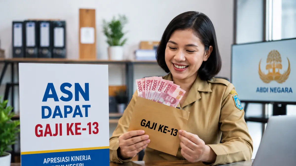 Ilustrasi gaji ke 13 ASN.