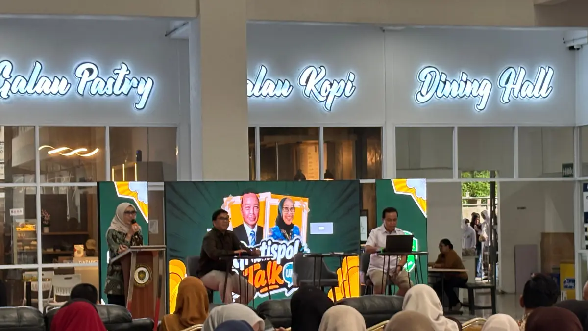 Talkshow jaminan program Gratispol Pendidikan yang digelar oleh Pemprov Kaltim bekerja sama dengan Universitas Muhammadiyah Kaltim (UMKT) di Samarinda, Selasa (26/5). (EKO/KALTIM POST)