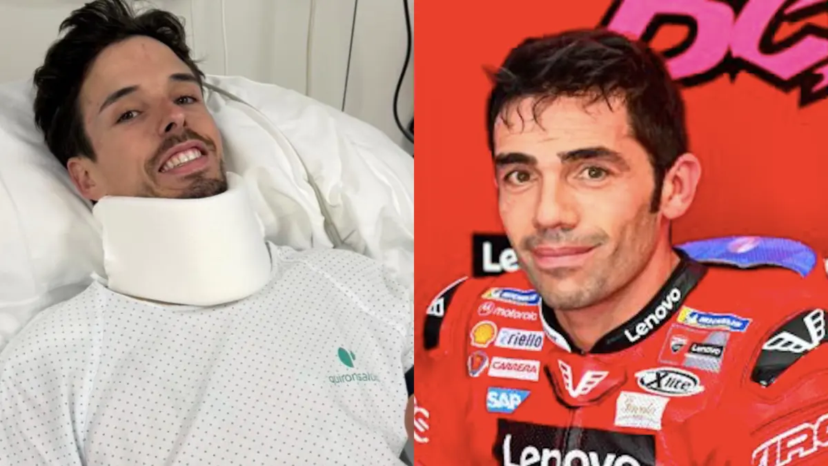 Alex Marquez cedera dan posisinya digantikan Michelle Pierro. (Foto: AFP)