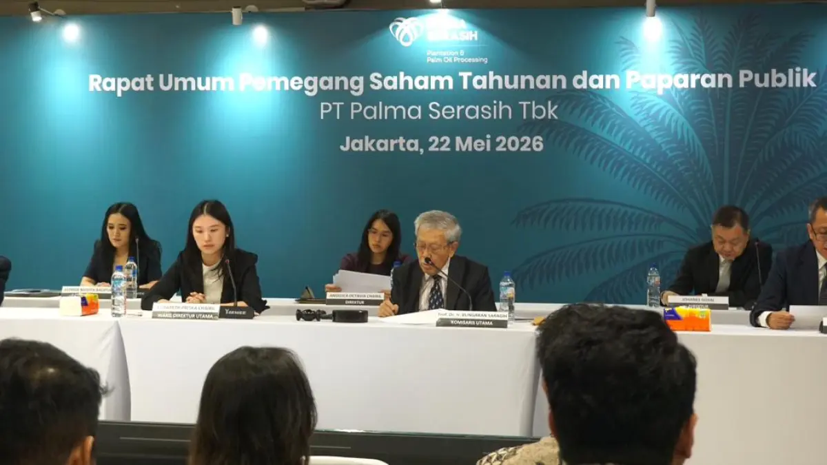 BAGI DEVIDEN: Direktur dan Corporate PT Palma Serasih Tbk melangsungkan agenda Rapat Umum Pemegang Saham Tahunan (RUPST) dan Paparan Publik di Jakarta, 22 Mei 2026.