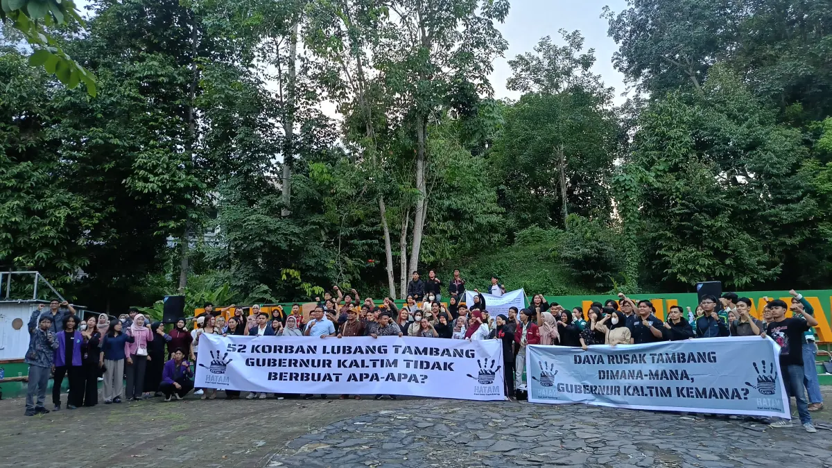 Momentum hari anti tambang di Samarinda direfleksikan JATAM Kaltim lewat diskusi dan pameran foto, Selasa (26/5/2026). (Dok JATAM Kaltim)