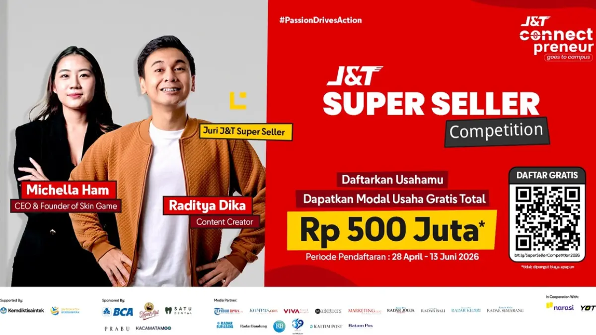 Punya bisnis kreatif? Jangan lewatkan kesempatan emas untuk mengembangkan usaha dan memperluas jaringan bisnis bersama J&T. (Foto: Istimewa)