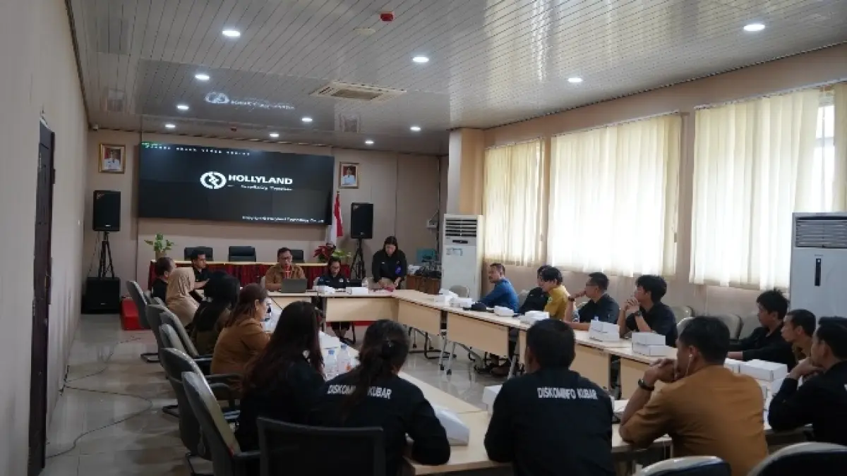 TAMPUNG ASPIRASI: Suasana rapat koordinasi Bidang IKP Diskominfo Kubar.