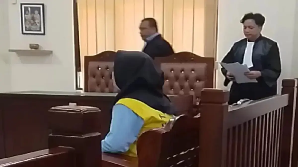 VONIS: Majelis hakim memvonis terdakwa kasus pembunuhan ketua RT.