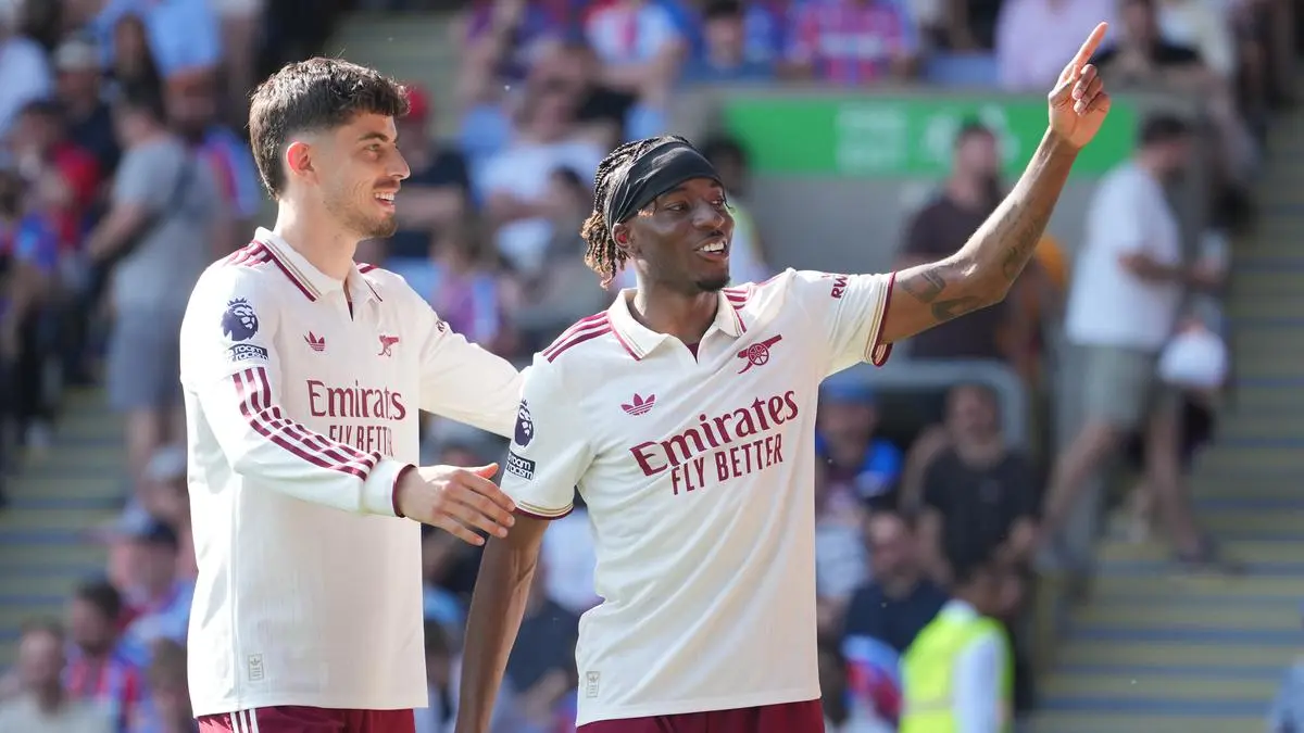 Arsenal bisa memainkan Noni Madueke di laga final Liga Champions menghadapi PSG. (KIN CHEUNG/AFP)