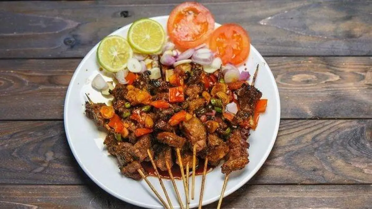Ilustrasi sate kambing.