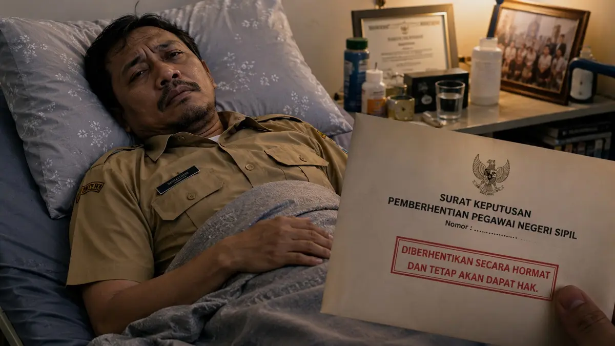 Ilustrasi seorang PNS yang sakit menahun dan diberhentikan secara hormat.