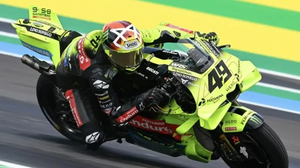Fabio Di Giannantonio keluar sebagai yang tercepat di sesi Practice MotoGP Italia di Sirkuit Mugello, Jumat (29/5/2026). (blitarkawentar)