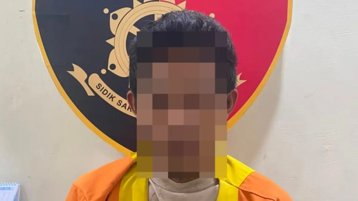 PENCURIAN: Pelaku MH kini ditahan setelah diduga mencuri ratusan dos keramik.