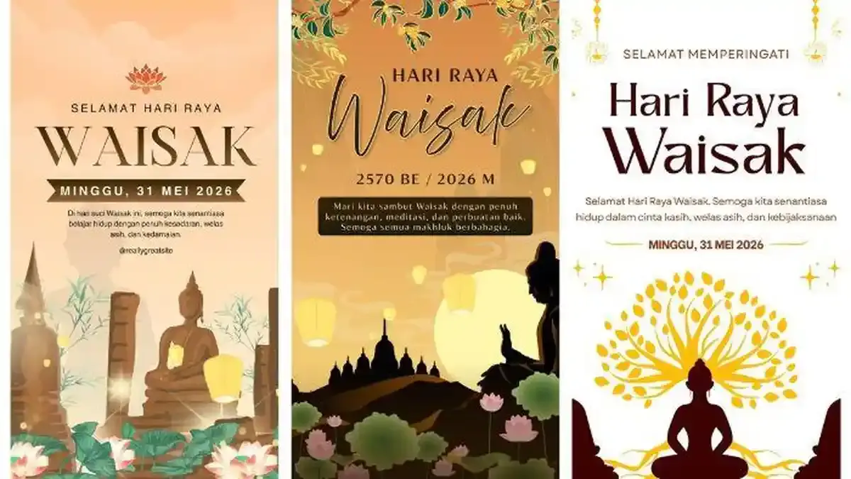Rayakan Hari Raya Waisak dengan membagiakn poster di media sosial.