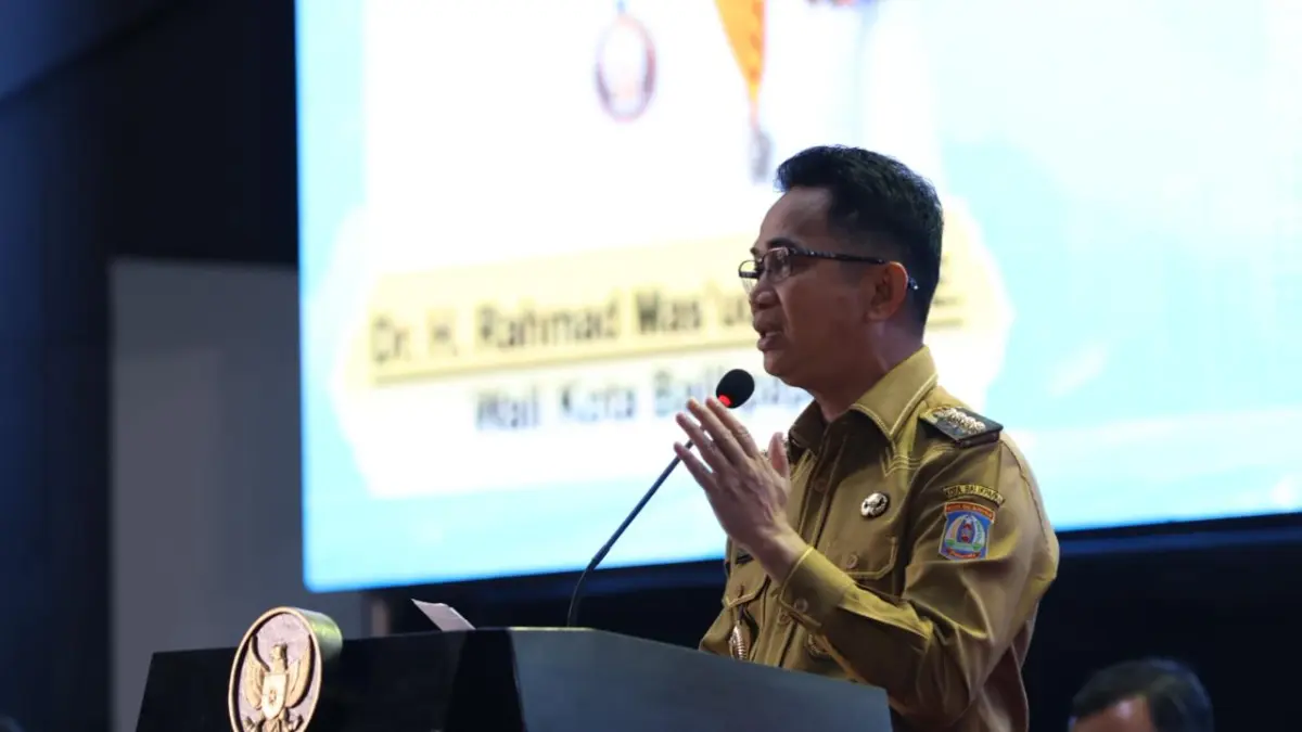 Wali Kota Balikpapan Rahmad Mas’ud saat memberikan arahan mengenai kesiapan pendaftaran Perlinsos Digital Balikpapan di BSCC Dome, Selasa (2/6/2026). (ANGGI PRADITHA/KP)

&nbsp;