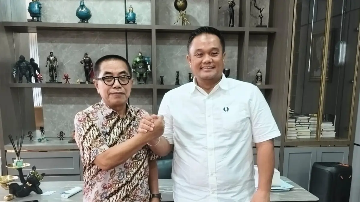Penulis bersama Anderiy Syachrum, kandidat Ketua KONI Kaltim periode 2026-2030.