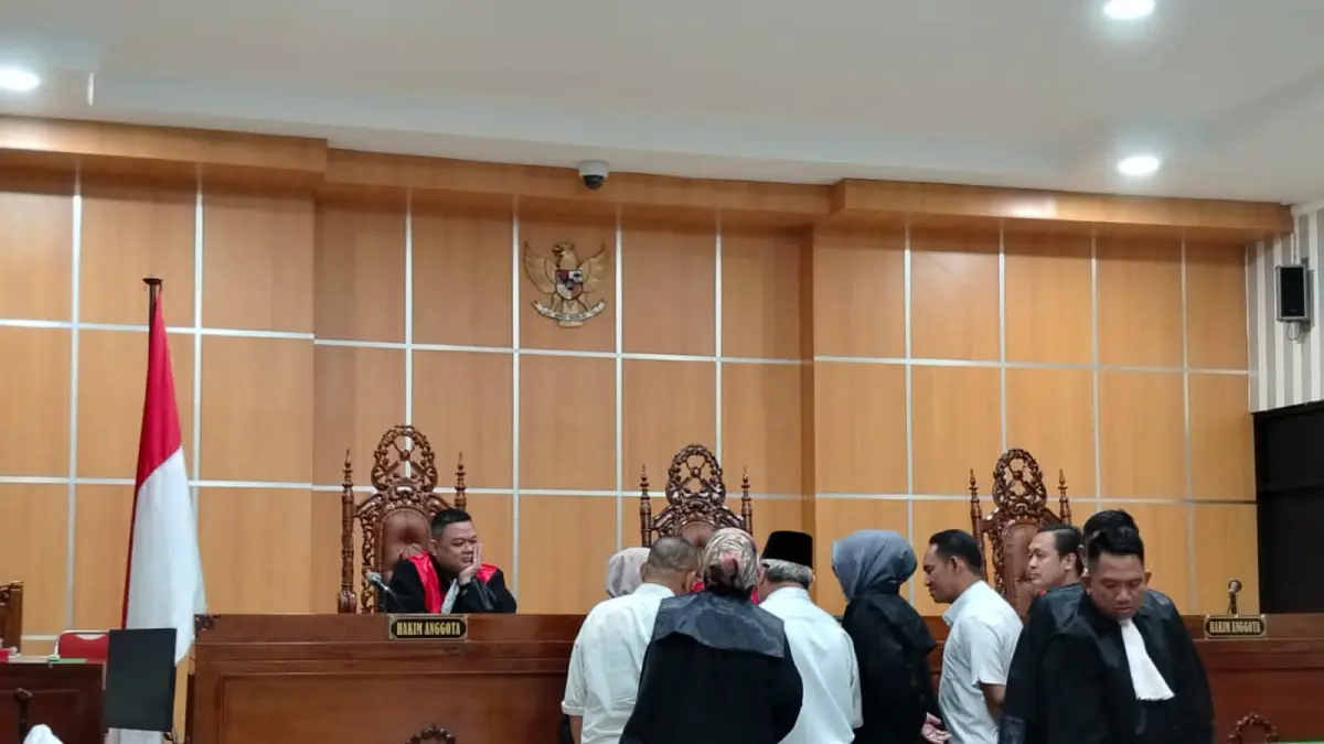 Sidang hibah KONI Samarinda di Pengadilan Tipikor Samarinda, Selasa Malam (2/6/2026). (Bayu/KP)