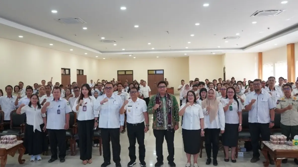 Suasana di sela kegiatan sosialisasi dan optimalisasi pengelolaan barang milik daerah. (IST)