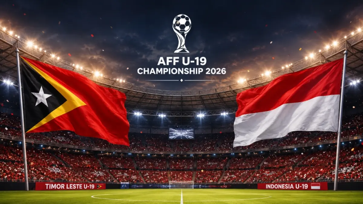Live streaming Indonesia vs Timor Leste malam ini (4/6/2026) di Piala AFF U19 2026. (AI/ChatGPT)