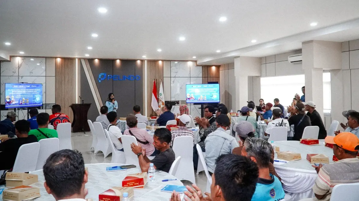 Suasana pelatihan Keselamatan dan Kesehatan Kerja (K3) bagi tenaga kerja bongkar muat di Pelabuhan Samarinda yang diikuti puluhan peserta selama dua hari. (IST)