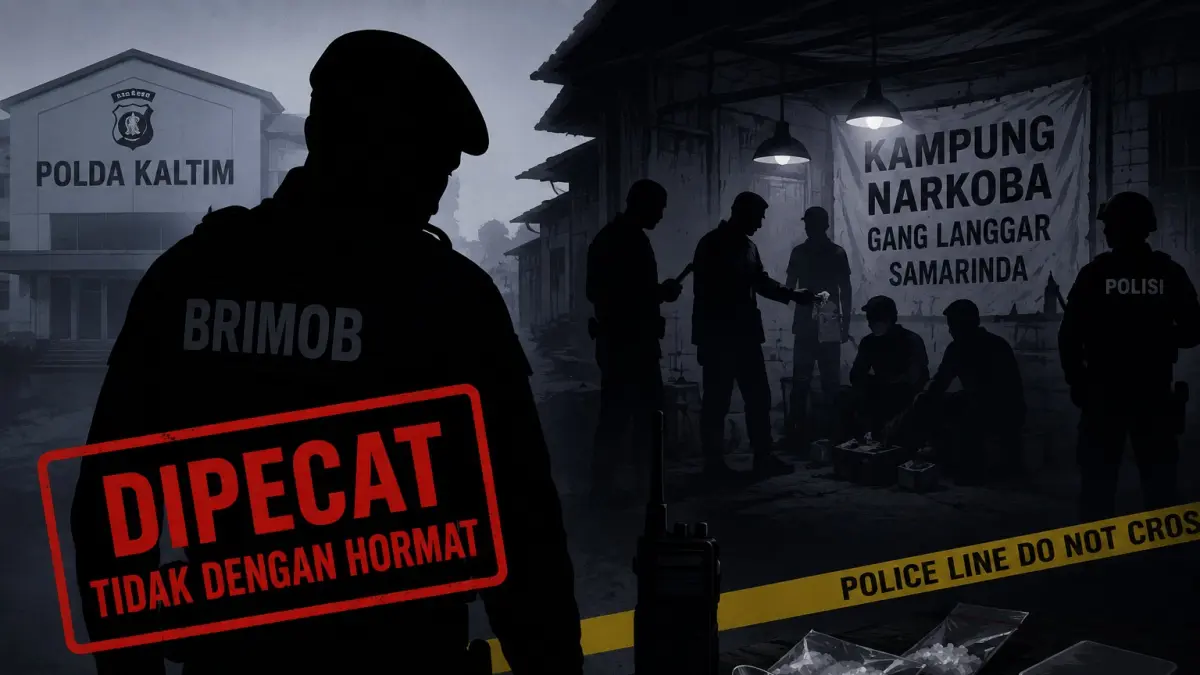 Ilustrasi polisi yang jadi beking Kampung Narkoba dipecat. 