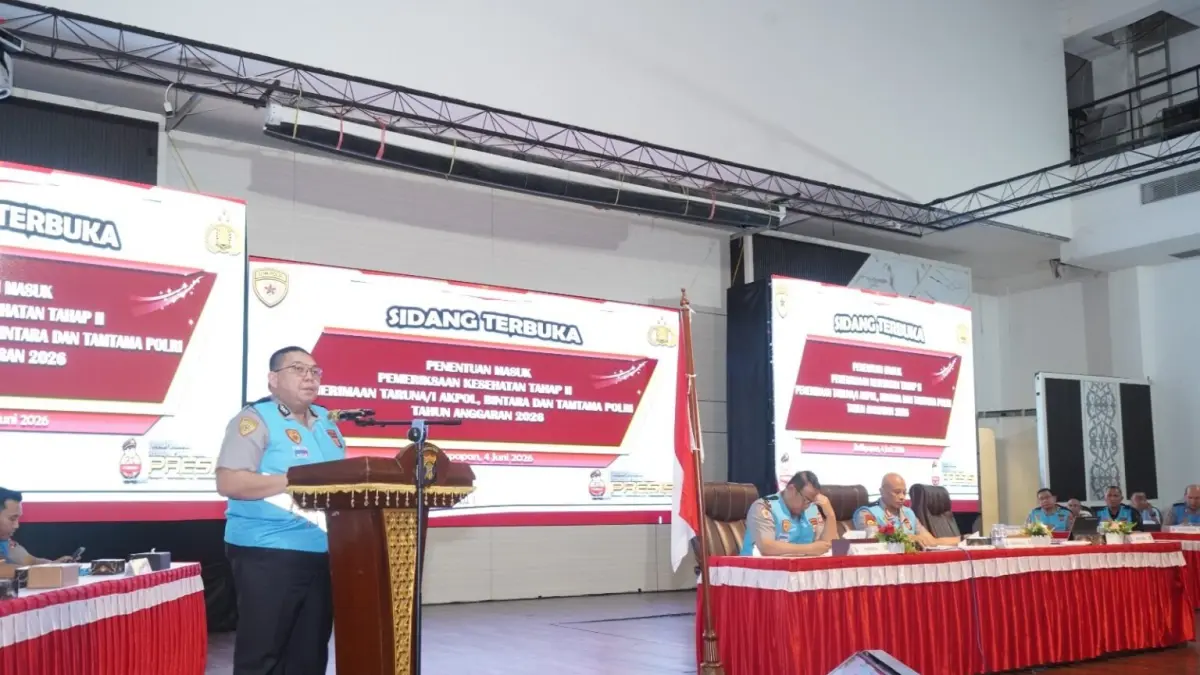 SIDANG: Biro SDM menggelar Sidang Penentuan Masuk Rikkes Tahap II bagi calon Taruna dan Taruni Akademi Kepolisian (Akpol), Bintara, serta Tamtama Polri.