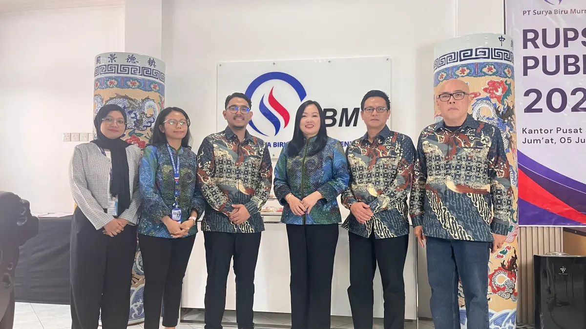 STRATEGI: Manajemen PT Surya Biru Murni Acetylene menyampaikan rencana diversifikasi usaha di luar bisnis inti gas industri dalam Public Expose 2026, baru-baru ini.