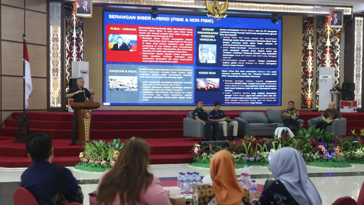 MITIGASI: Jajaran Kodam VI Mulawarman menggelar Seminar Augmentasi Siber di Aula Makodam VI/Mulawarman, Senin (8/6). ANGGI/KP