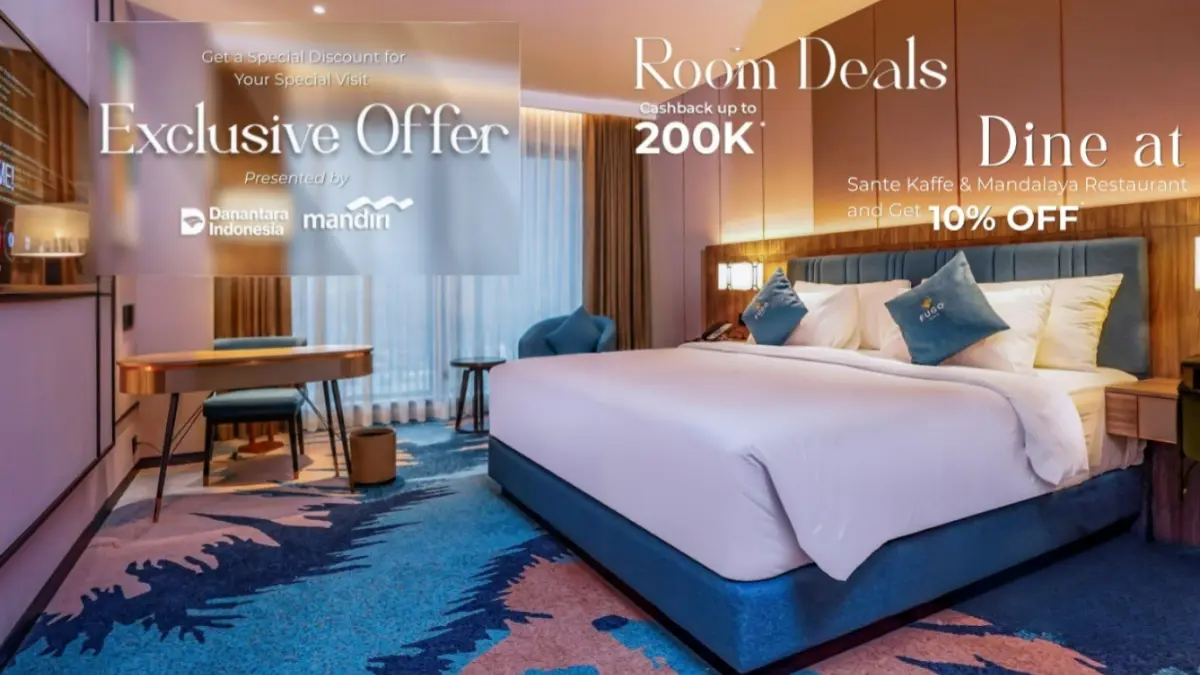 FUGO Hotel Samarinda menghadirkan promo eksklusif bagi pemegang Kartu Kredit Bank Mandiri dengan berbagai keuntungan menginap dan bersantap hingga 30 Desember 2026. (IST)