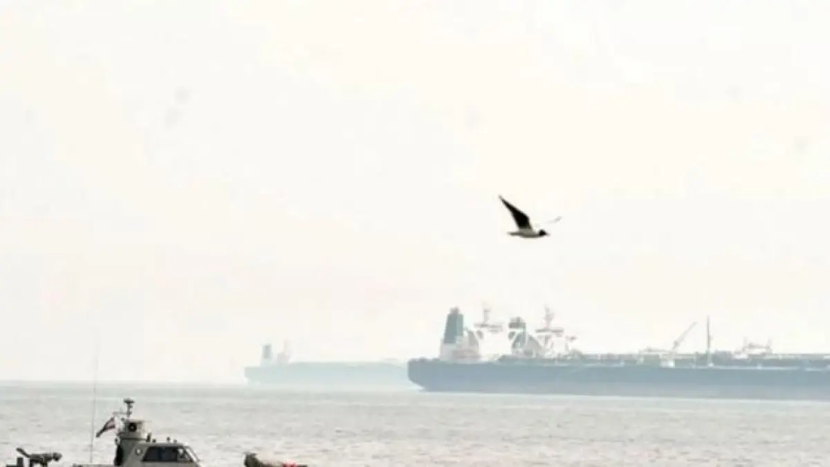MEMANAS: Seekor burung terbang di atas Selat Hormuz yang sekarang dikabarkan kian memanas.(AP)