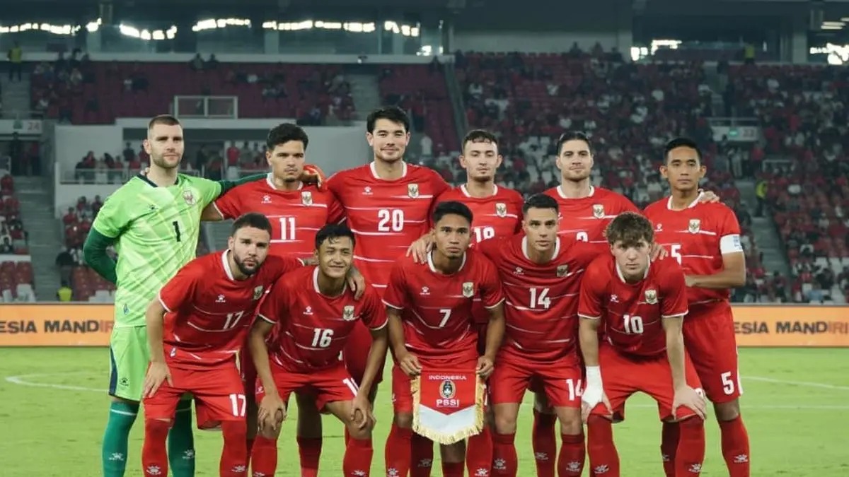 Timnas Indonesia saat menghadapi Mozambik.