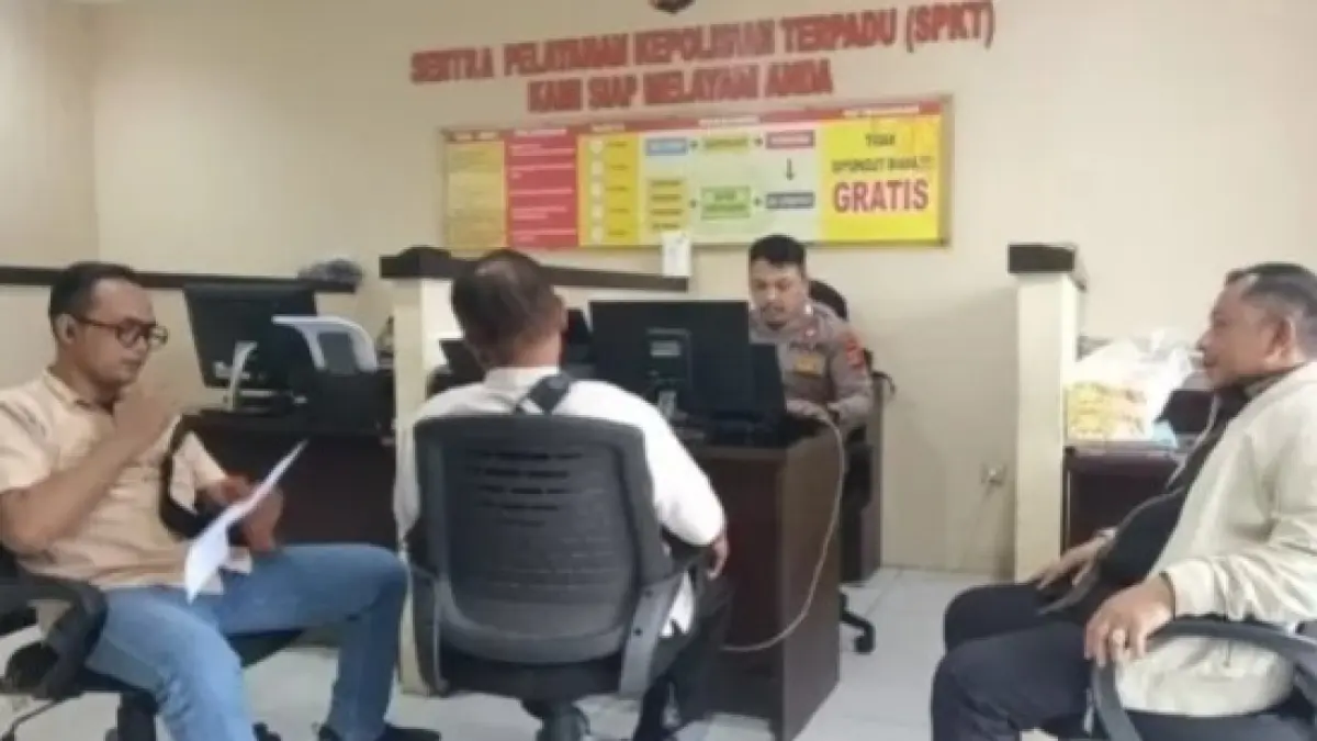 LAPORAN RESMI: Terkait penyerangan padepokan PSHT cabang Balikpapan Pusat Madiun, pengurus membuat laporan ke Polda Kaltim.