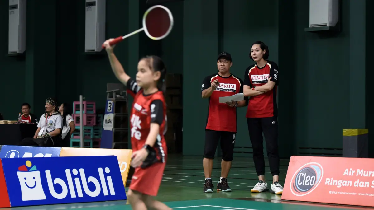 Legenda bulu tangkis Indonesia menjadi Tim Pencari Bakat, turut memantau potensi para peserta pada penyelenggaraan Audisi Umum PB Djarum 2025.