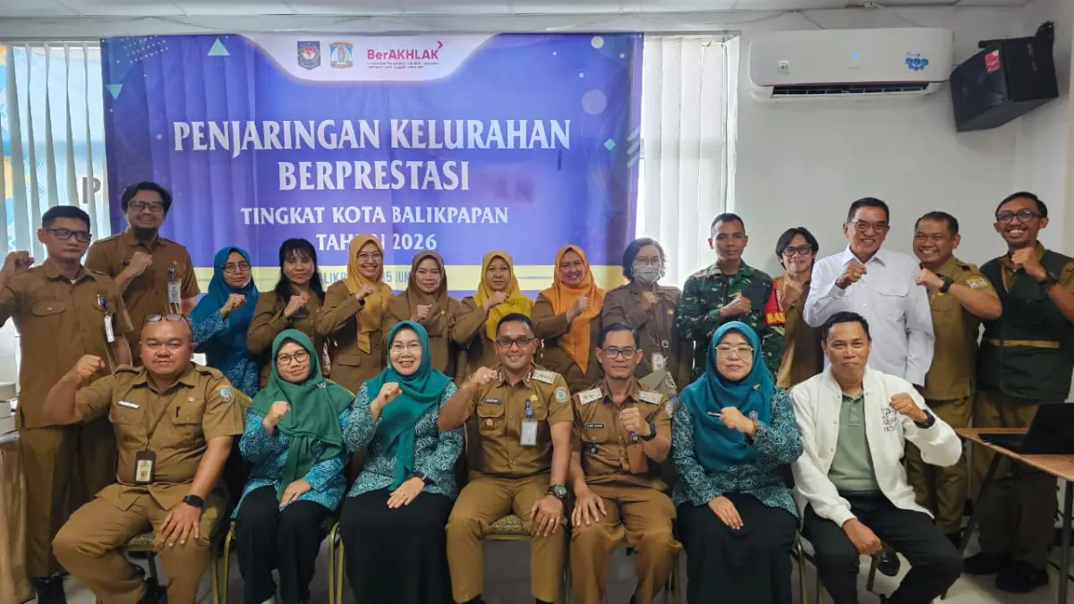 Tim penjaringan kelurahan berprestasi bersama seluruh unsur Kelurahan Graha Indah dan Kecamatan Balikpapan Utara yang diharapkan dapat bersaing di tingkat Provinsi Kaltim.
