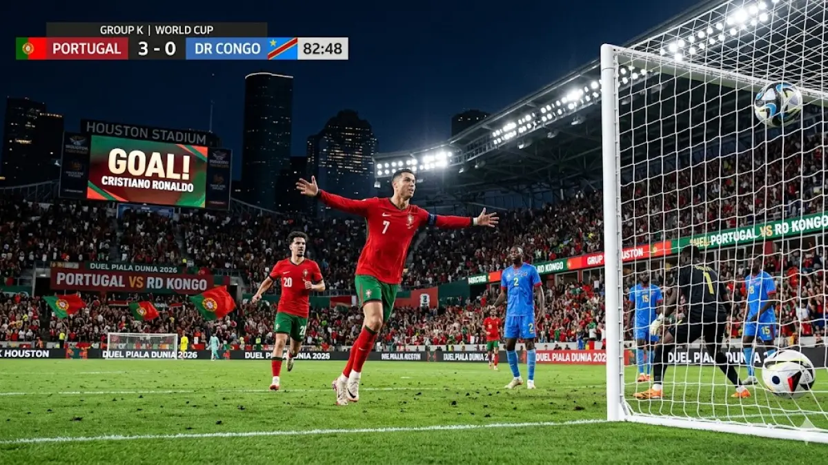 Ilustrasi prediksi skor Portugas lawan RD Kongo berakhir 3-0.(generate ai)