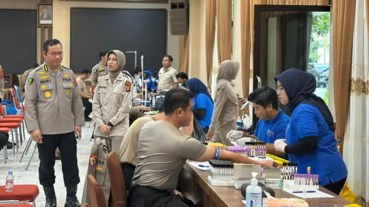 KESEHATAN: Polda Kaltim menggelar pemeriksaan kesehatan (Rikkes) berkala bagi seluruh personel.