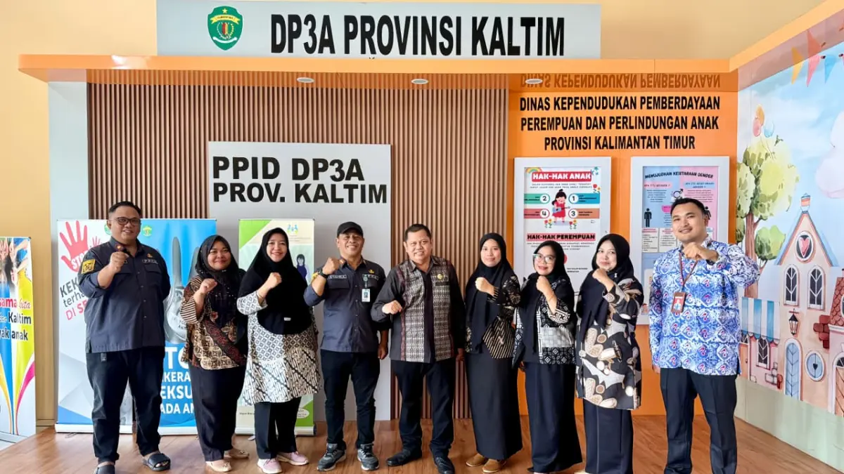 Kunjungan kerja DPPKB Kutai Timur ke DP3AP2KB Kalimantan Timur di Samarinda, Kamis (18/6/2026). (Humas DPPKB Kutim)
