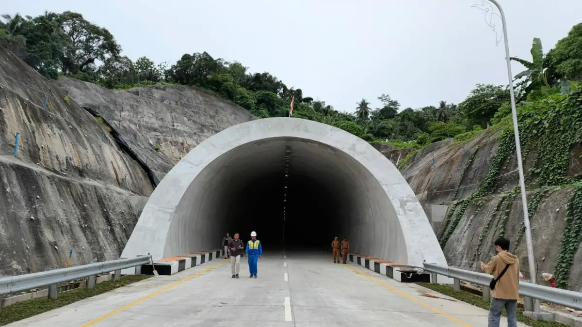 SIAP DIFUNGSIKAN: Terowongan Samarinda ditargetkan beroperasi pada September 2026 setelah proses uji kelayakan rampung. HAFIZ/KP